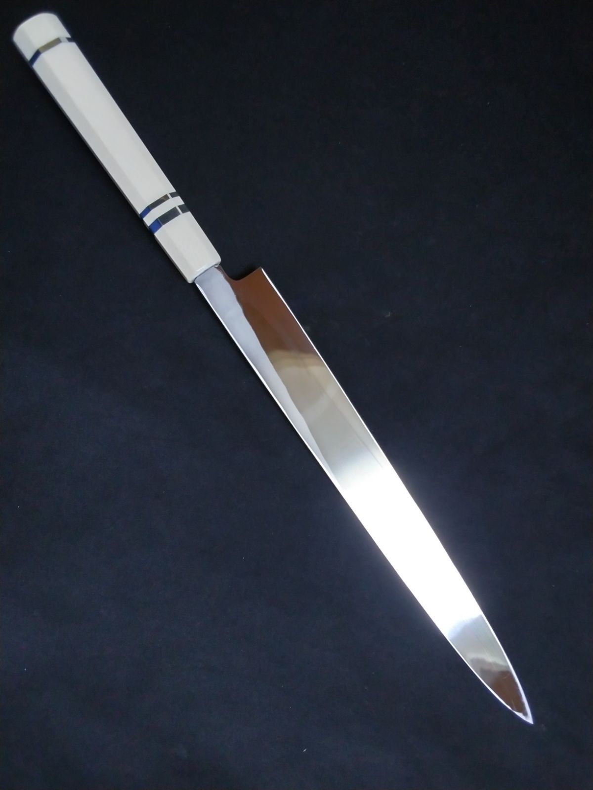 城山刃物製作所(堺業務用刃物メーカー直売)六寸切り付け柳刃(ギザ付