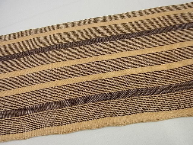 平和屋本店□極上 夏物 芭蕉布 手積み芭蕉糸100％ 九寸名古屋帯 逸品  