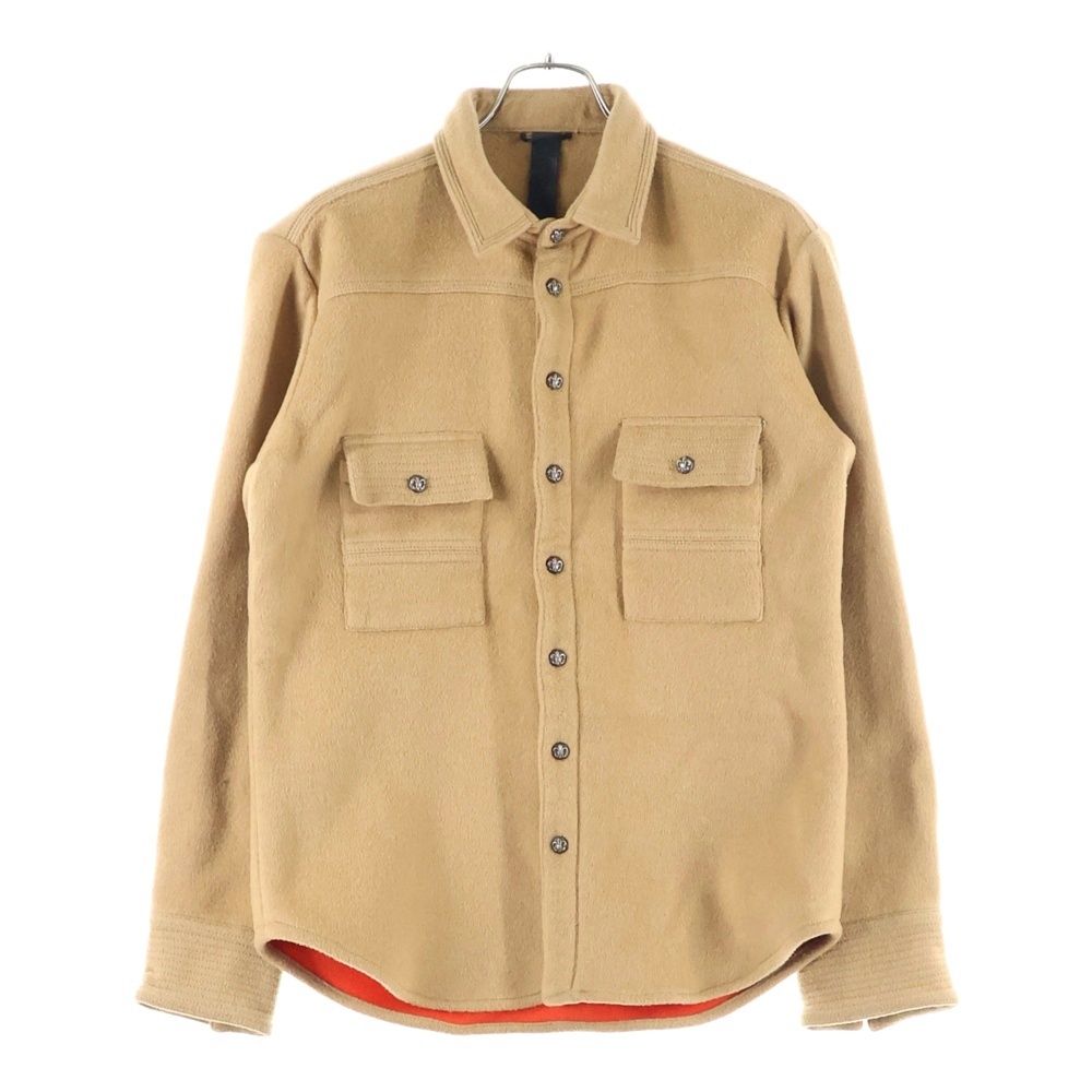 CHROME HEARTS クロムハーツ ARMY FBRC BS FLUER アーミーシャツ BSフ ボタンウールミリタリー長袖シャツ ブラウン