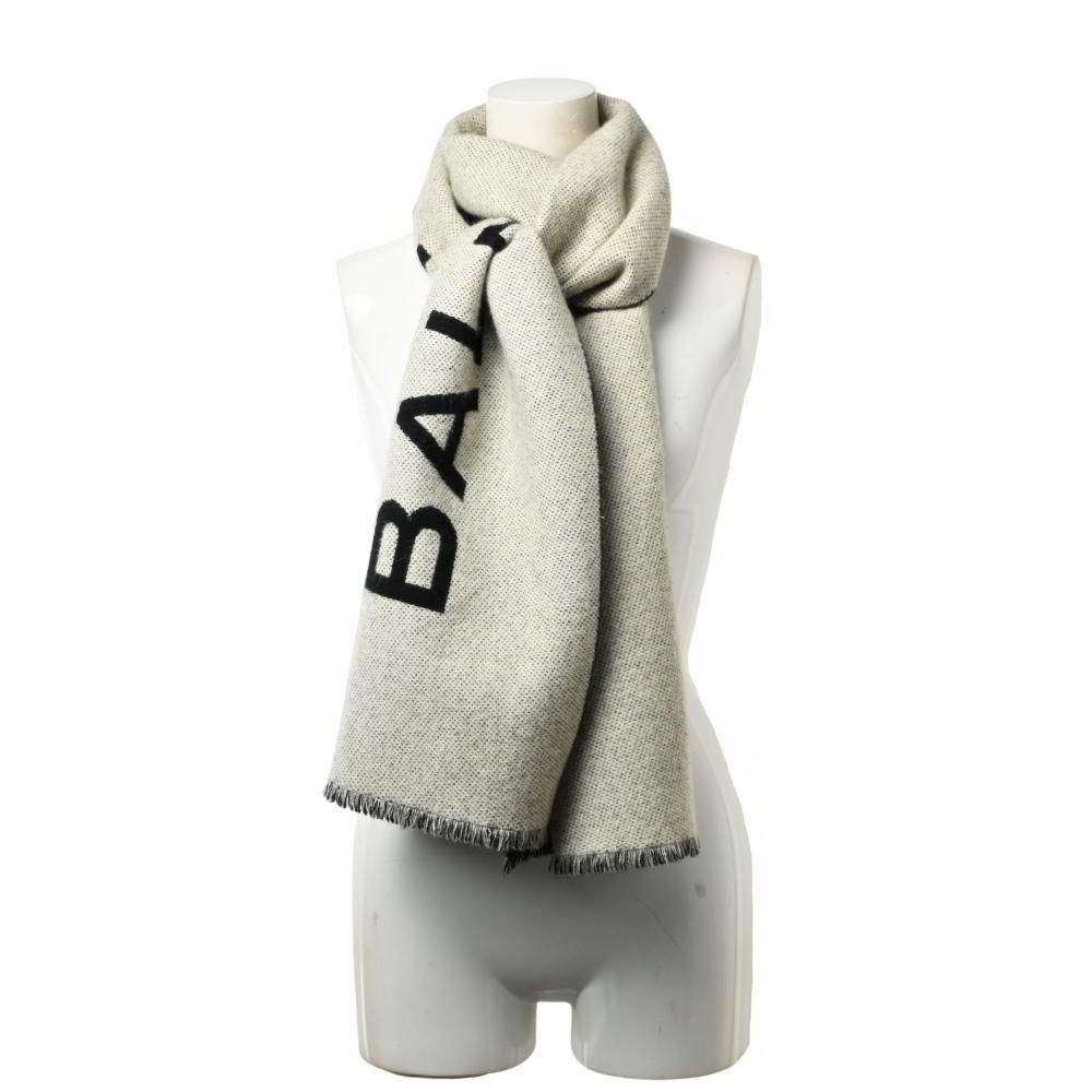 BALENCIAGA ロゴ入り ウール マフラー 【公式通販】