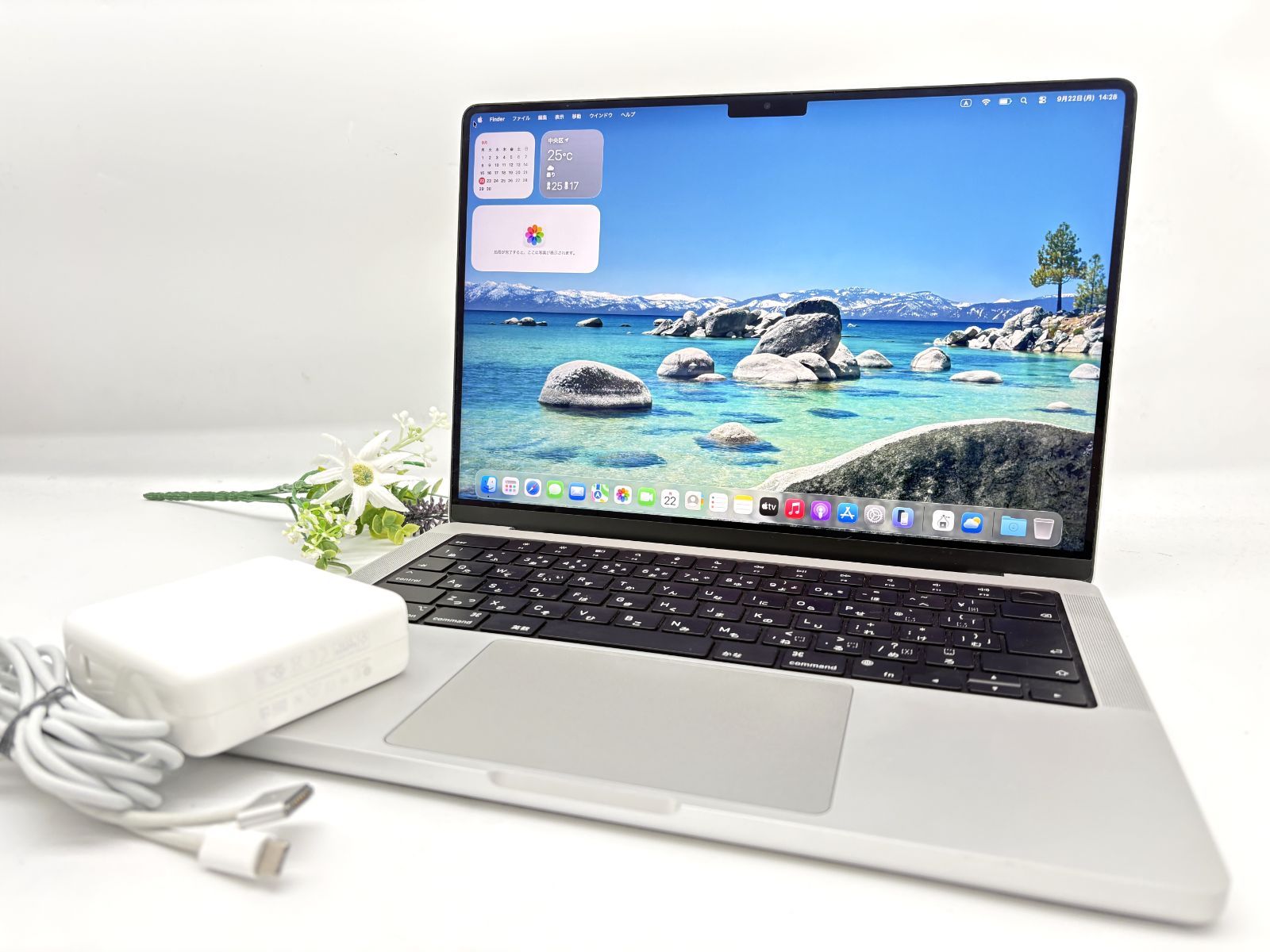 バッテリー良好 Apple MacBook Pro 14-inch 2021 A2442 Apple M1 Pro-10コア|RAM 32GB|SSD 1TB 16コアGPU シルバー Tahoe 動作品