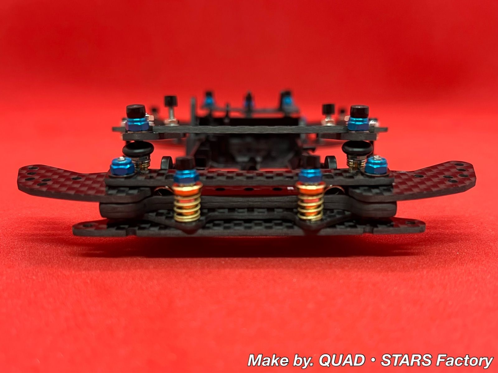 ミニ四駆 VZシャーシ用 2軸ATピボットバンパー+1軸リヤアンカー+ローラーアンダーガード 19mmローラー対応+リヤスキッドローラー ブラックアウト フルカーボン 約10日〜14日目安で出荷