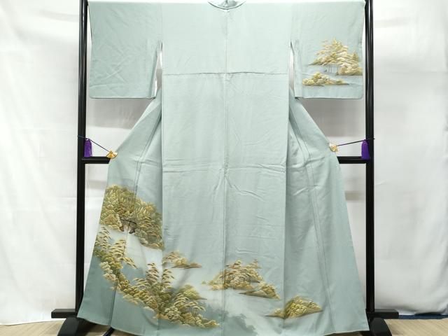 平和屋着物●訪問着　樹林京風景文　暈し染め　金銀彩　ロング丈　正絹　逸品　未使用　CAAZ3227yc 平和屋着物○訪問着 樹林京風景文 暈し染め 金銀彩 ロング丈 正絹 逸品