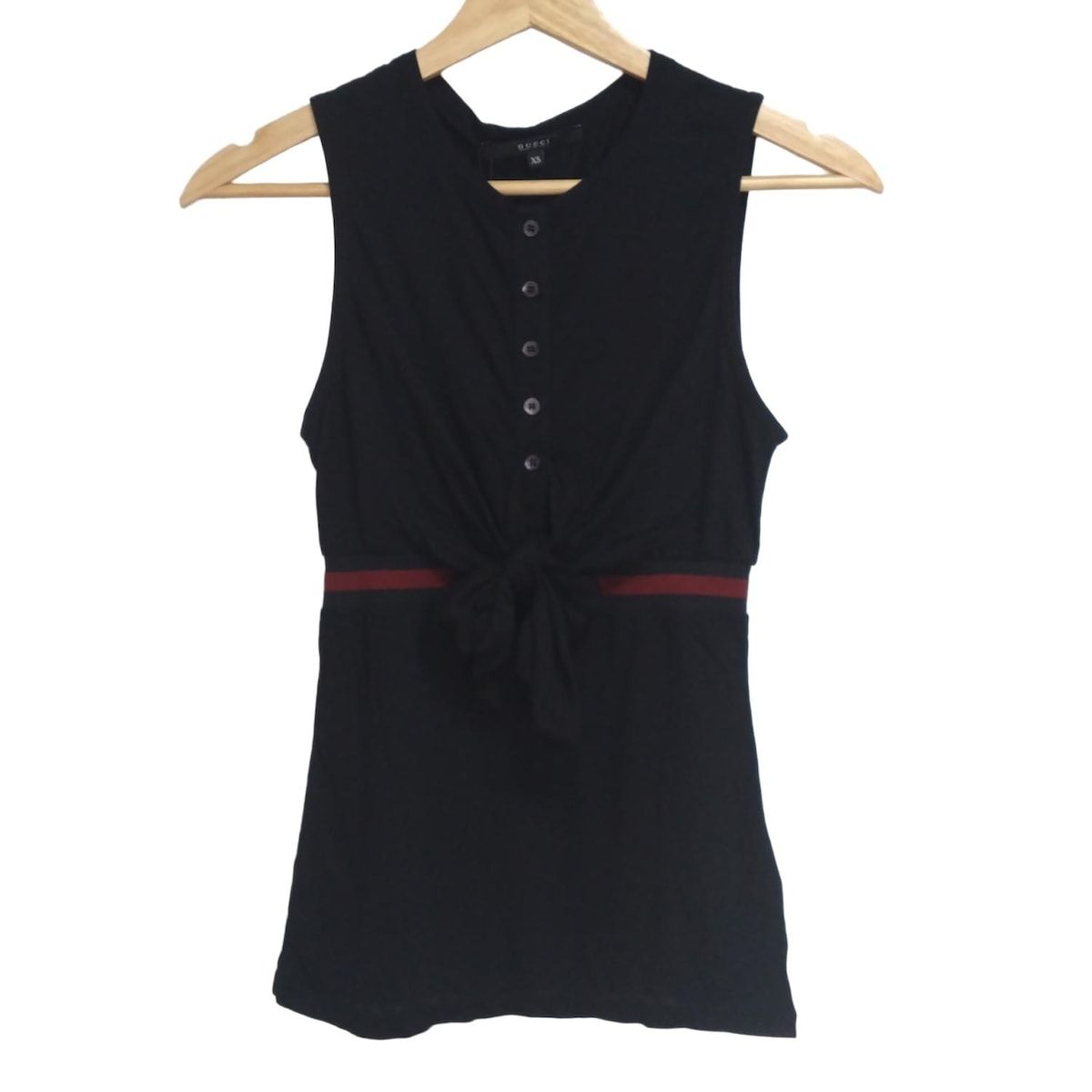 GUCCI ハート柄　シルク　ノースリーブトップス GUCCI(グッチ) ノースリーブカットソー サイズXS レディース