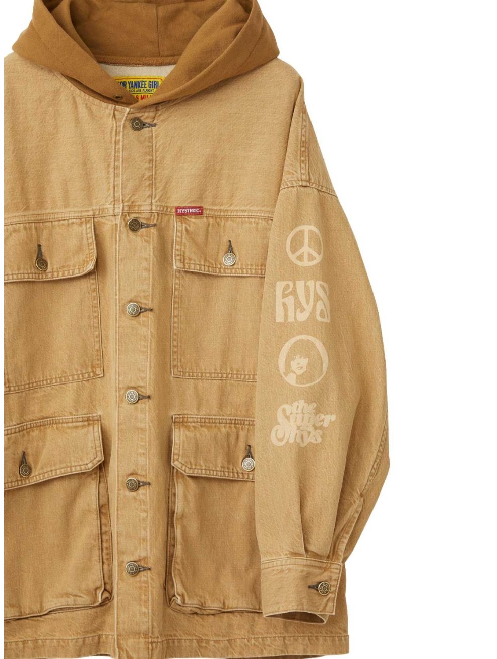 Hysteric Glamour DOPEオーバーサイズ フーデッドデニムブルゾン