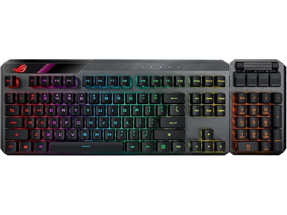 ASUSTek ゲーミングキーボード ROG Claymore II メカニカル ワイヤレス|有線 ROG-RXスイッチ 80%| レイアウト バッテリー 最大144時間
