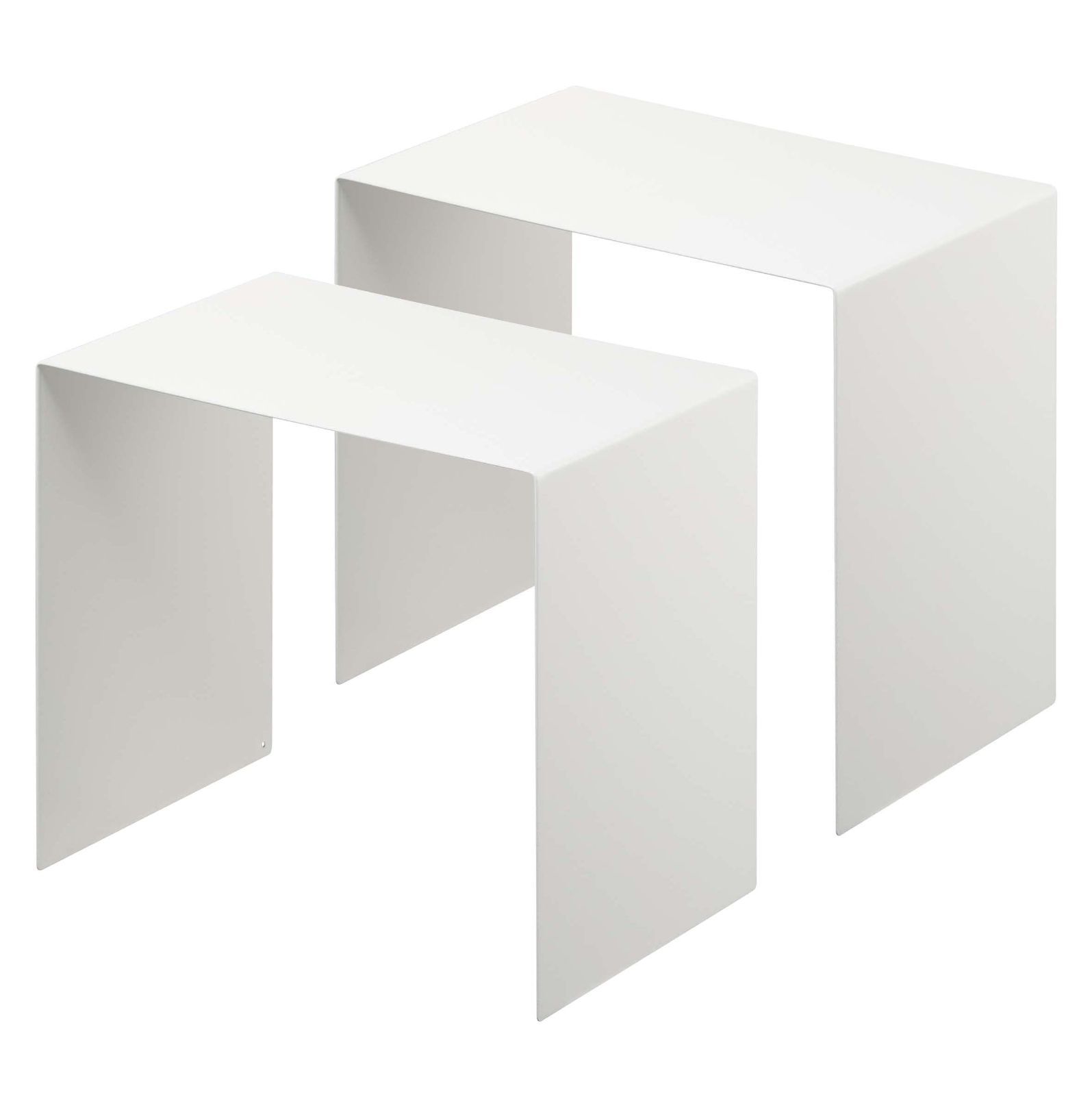 【特価セール】約W31XD20XH28cm ホワイト タワー 2個組 収納棚 収納ボックス上ラック 2個組 山崎実業(Yamazaki) 5037