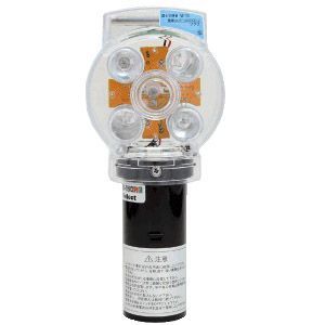 ソーラー工事灯 直径84mm クリア 10個セット 点滅赤緑 ソララ