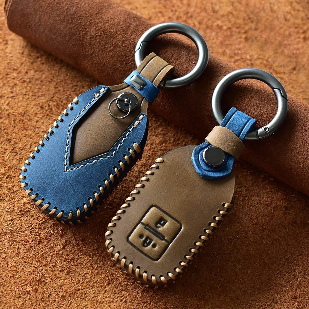 【在庫処分】マツダ リモコンキー フレアワゴン クロスビー(XBEE) 新型ワゴンRスティングレー ケース 新型スイフト 新型ジムニーシエラ 新型ジムニー 車用 新型ワゴンR ブラックイエロー 2ボタン キーホルダー クレージホースレザー Suzuki 高級