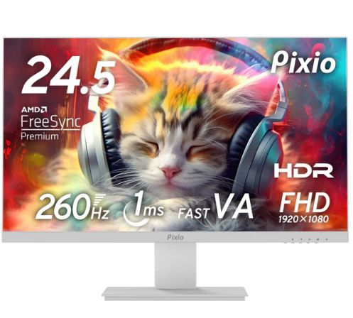 極美品】 Pixio PX259 Advanced White ゲーミングモニター 24.5インチ