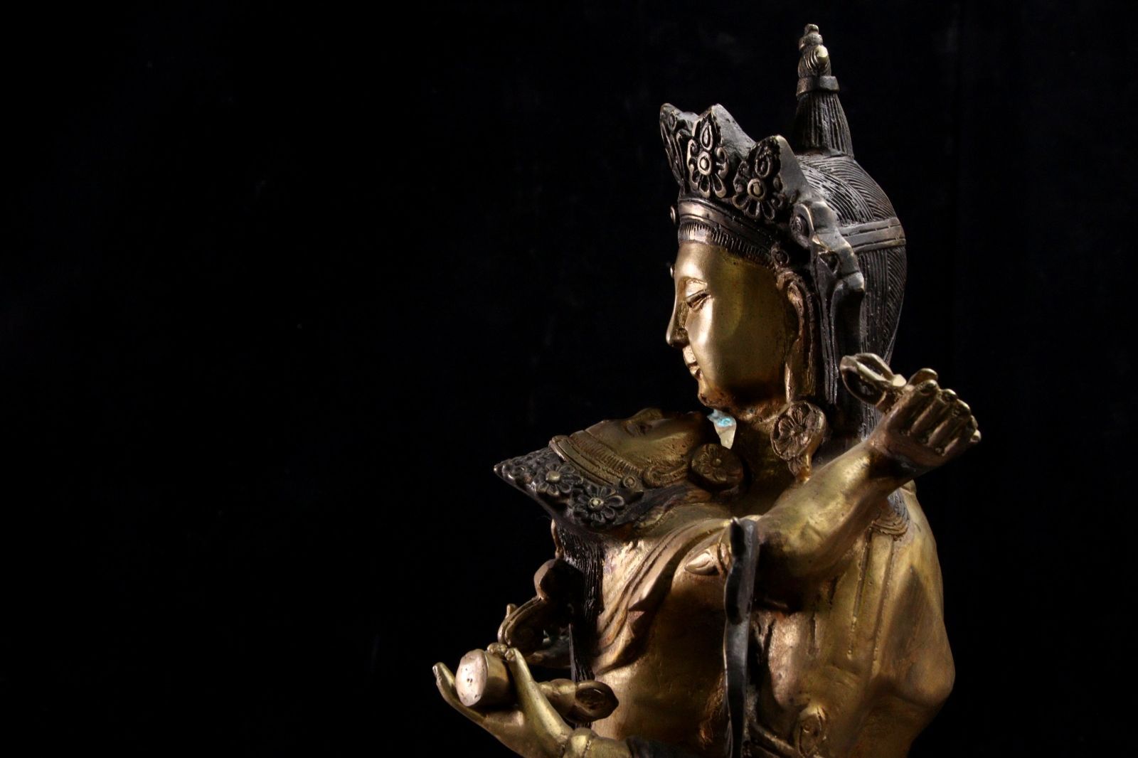 仏教美術 銅製 歓喜仏 37cm 6930g チベット仏教 仏像唐物骨董 楾