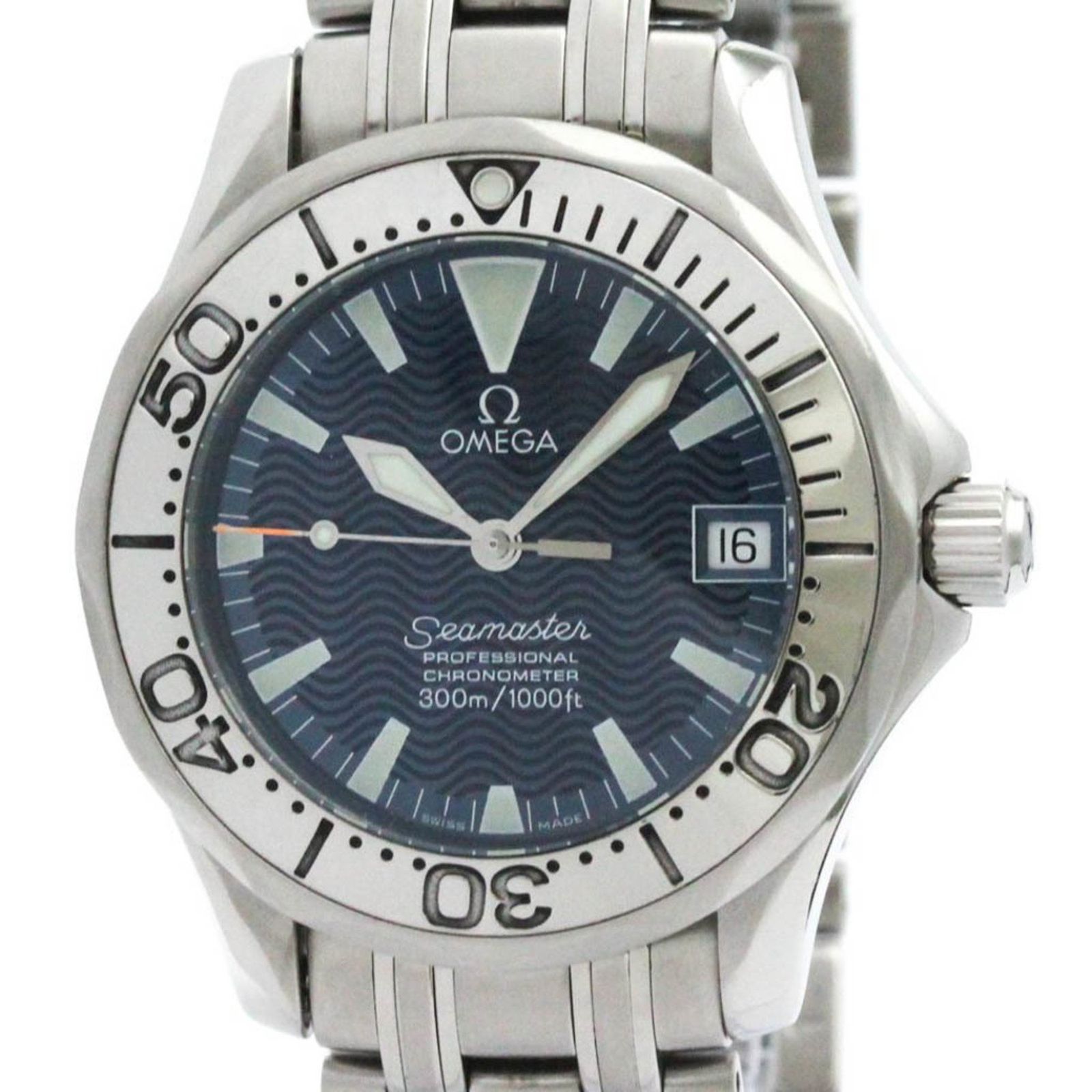 オメガ OMEGA シーマスター プロフェッショナル 300M ジャックマイヨール 1999 ステンレススチール 自動巻き ボーイズ 時計 2554.80 外装仕上げ済み