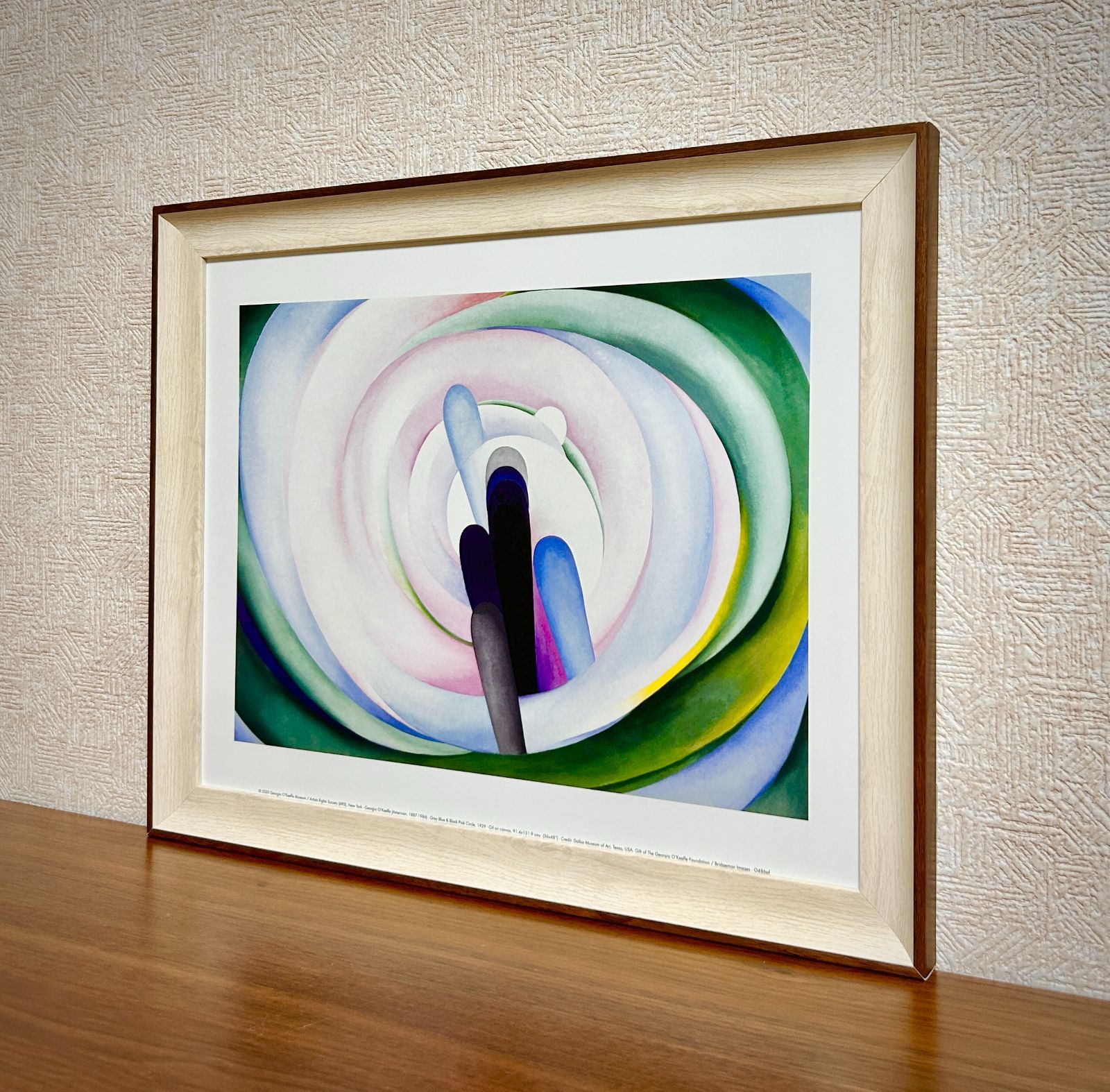 額装済/Black and Purple/ジョージア オキーフ/ポスター/アート 特別額装マット作品/アートポスター/Purple Petunias 1925