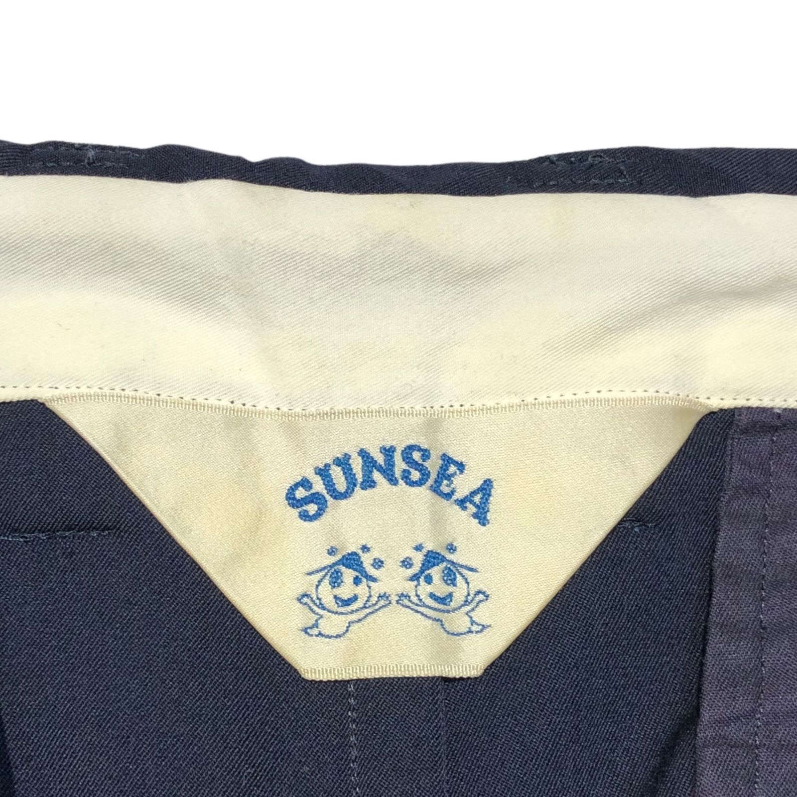 SUNSEA(サンシー) 19SS SNM BLUE TEKETEKE PANTS  スーパーナイスマテリアルブルー テケテケ パンツ スラックス 19S53 3(L) ネイビー