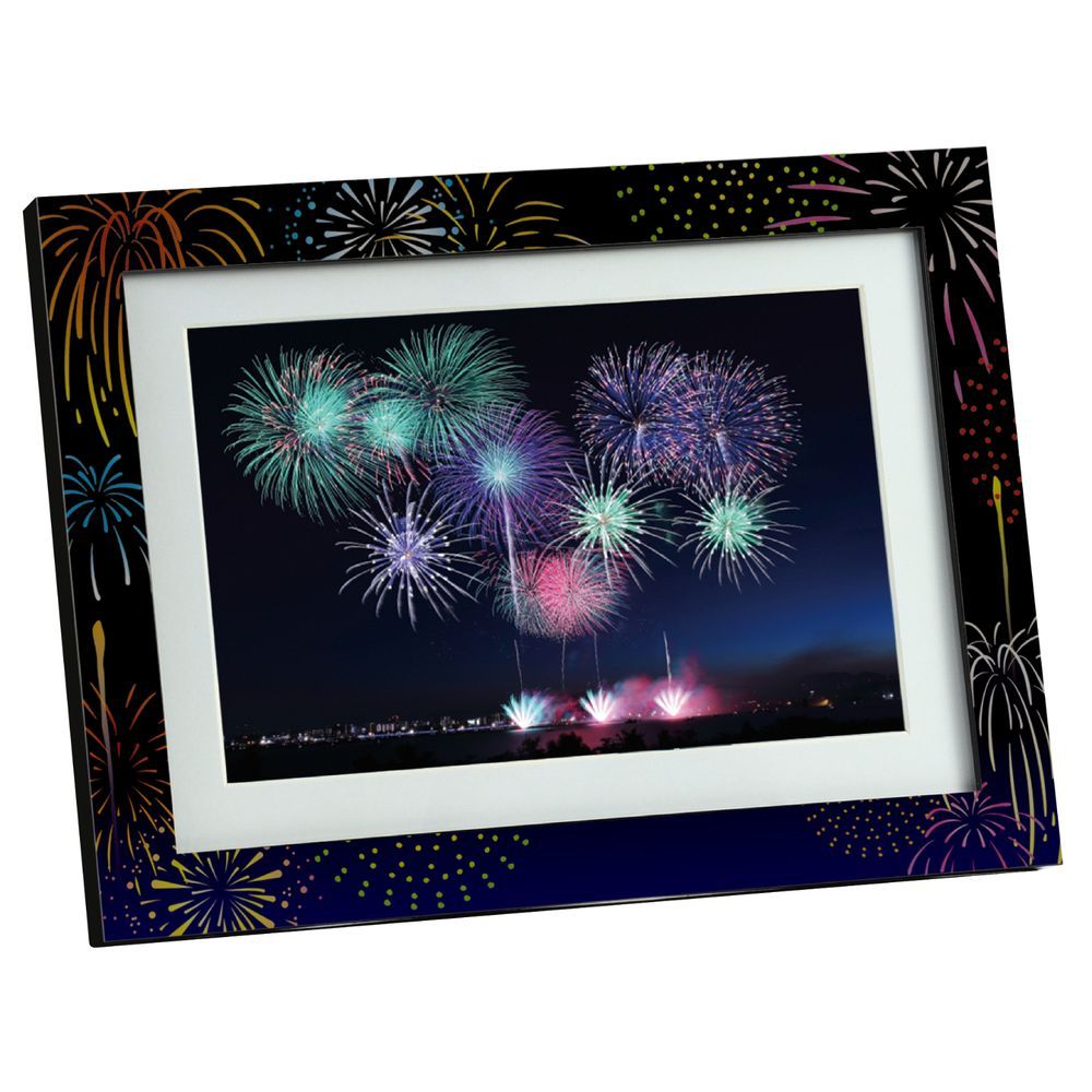 花火のアート作品 フレーム付き フレーム付きアート「HANABI MATSURI 」A3カラー – Randall Sugar