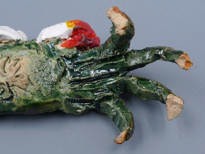 希少 本物保証 明治期 水月焼 初代 好川恒方 作 蟹 天神蟹 置物 狩野派