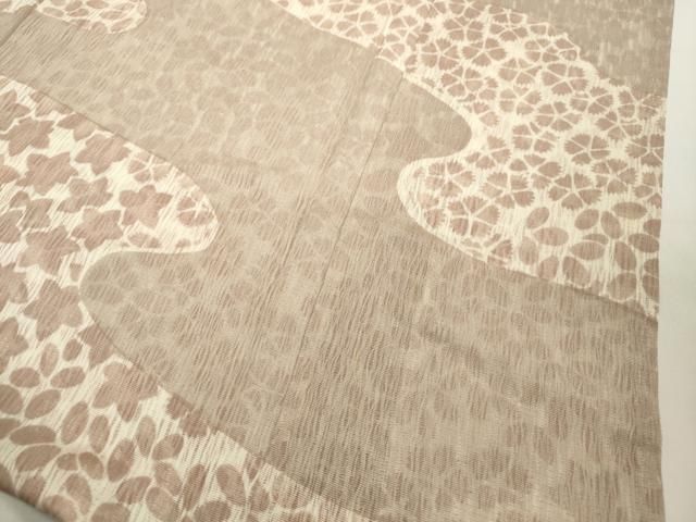 平和屋着物▽訪問着　無双　紗袷　紋紗×絽　道長舞花文　正絹　逸品　CAAT9529dy 平和屋着物▽訪問着 無双 紗袷 紋紗×絽 道長舞花文 正絹 逸品