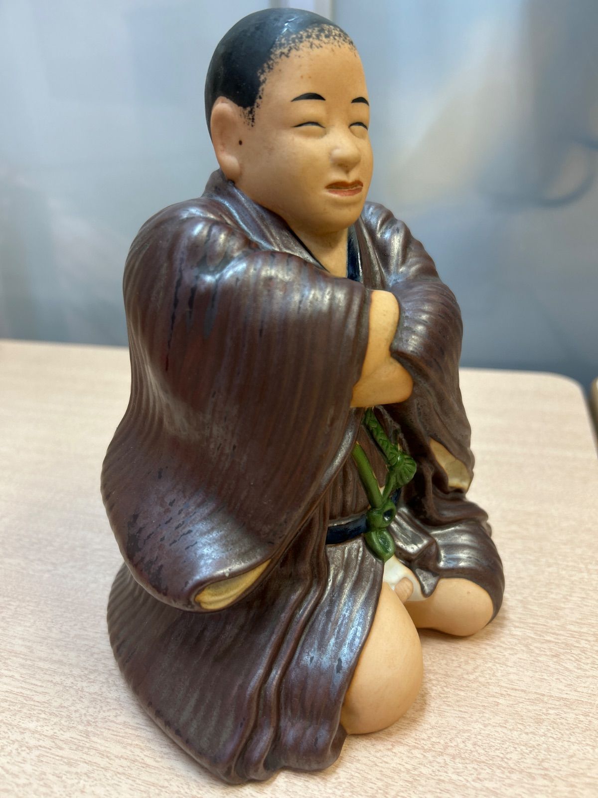 仙台四郎 置物 縁起物 座布団付き 美品