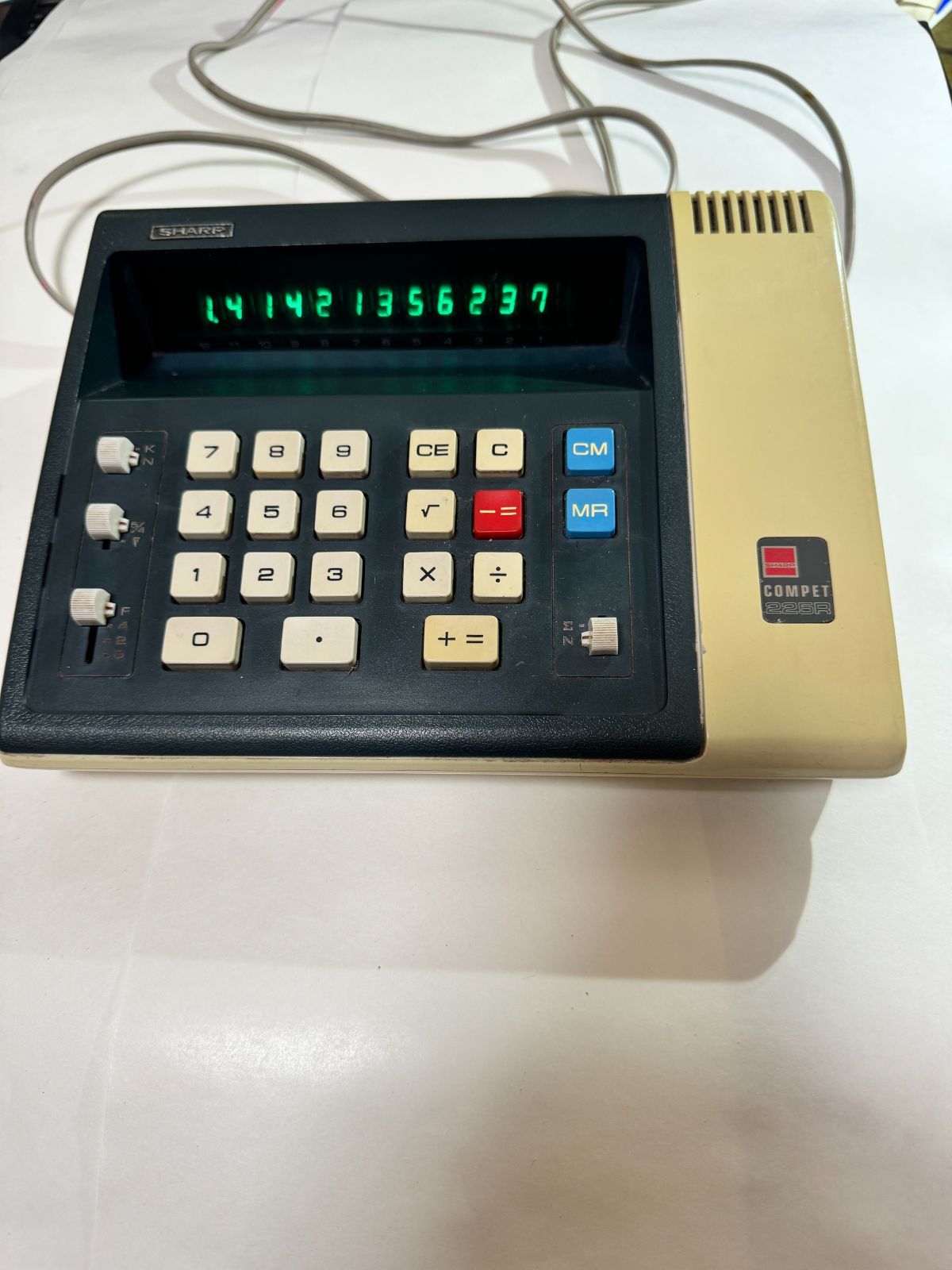 昭和レトロ SHARP 卓上電 CS-225R COMPET225R 動作確認済 うう