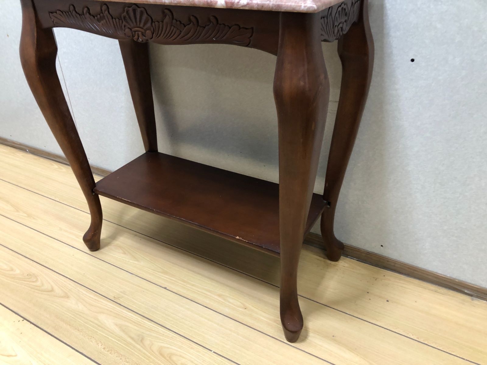 希少品 大理石 ロココ調 クラシック 猫脚 コンソールテーブル 電話台