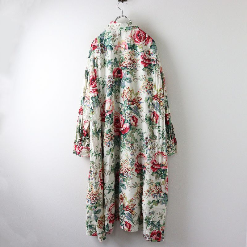 2025AW コレクション着用 ジュンヤワタナベ JUNYA WATANABE COMME des GARCONS フローラルプリーツドレス S|白 2400014488654
