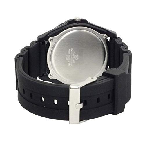 Q-Q 腕時計 アナログ 防水 ウレタンベルト シチズン VR 44-001 メンズ ブラック