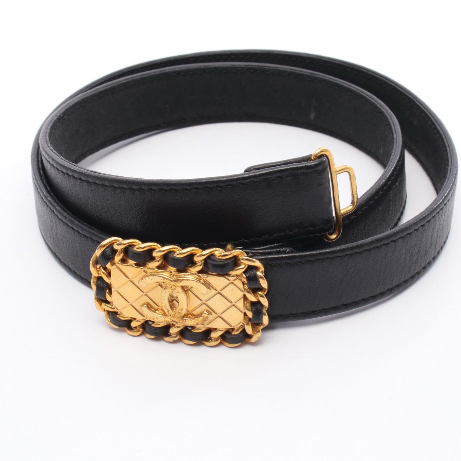 良品✨CHANEL シャネル ココマーク マトラッセ ヴィンテージ レザーベルト シャネル CHANEL ベルト ココマーク マトラッセ レザー ベルト