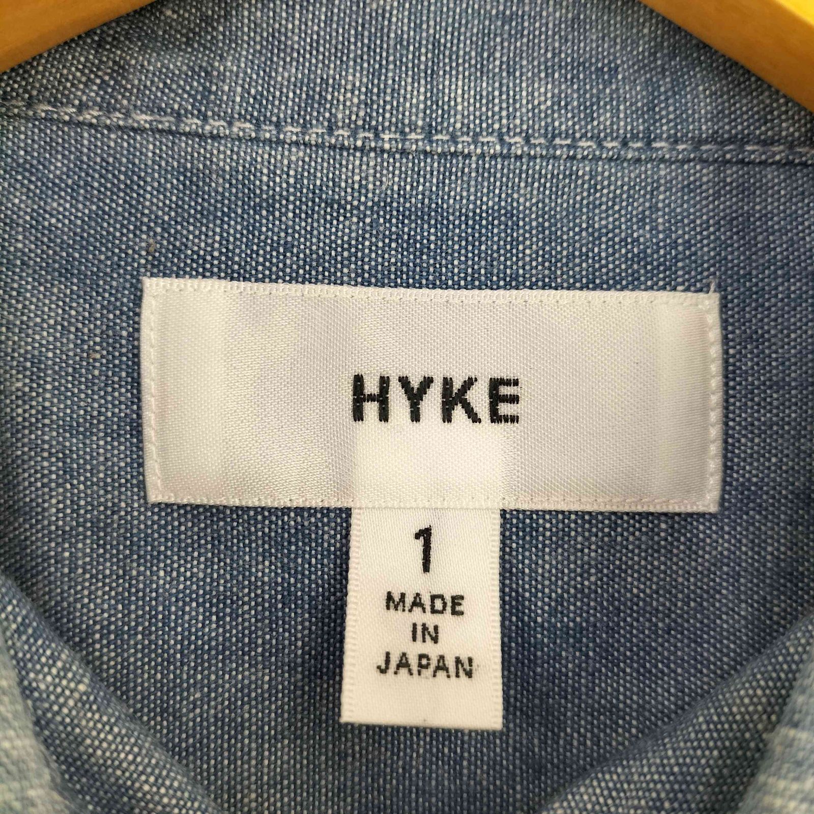 ハイク HYKE コットンシャンブレー ボタンダウンL/Sシャツ レディース JPN：1 