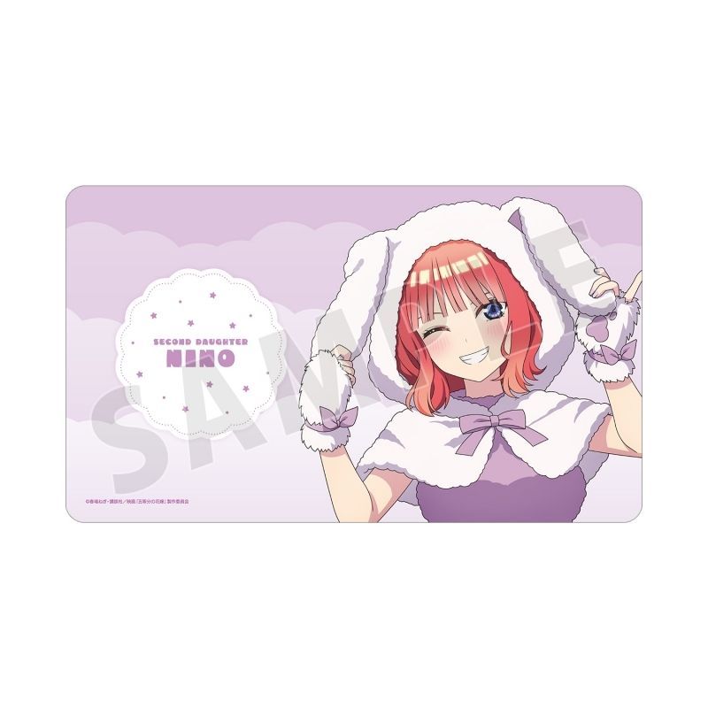 五等分の花嫁 描き下ろし 中野二乃 動物もこもこ着ぐるみver. マルチデスクマット