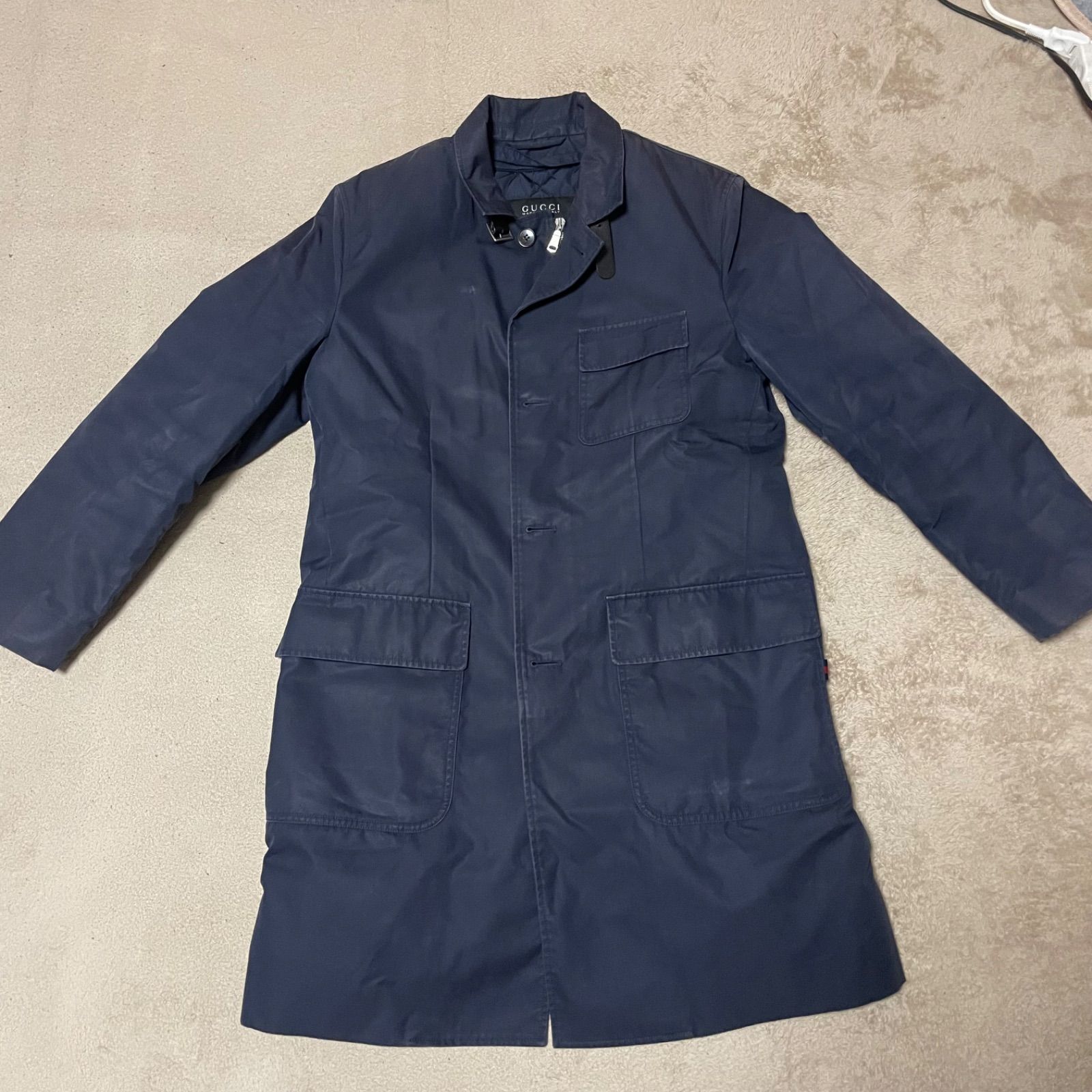 24 グッチ GUCCI ナイロン コート キルティング S