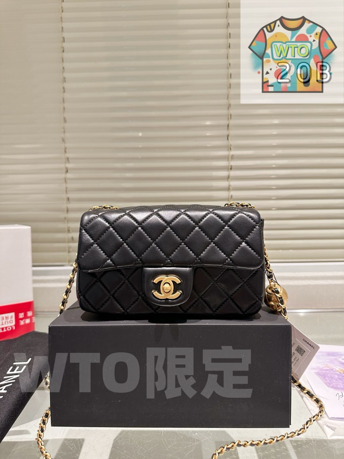 謙虚な 今日 Chanel G en Ball Square Flap Bag 小羊皮バージョン-WTO輸入4 発送不可