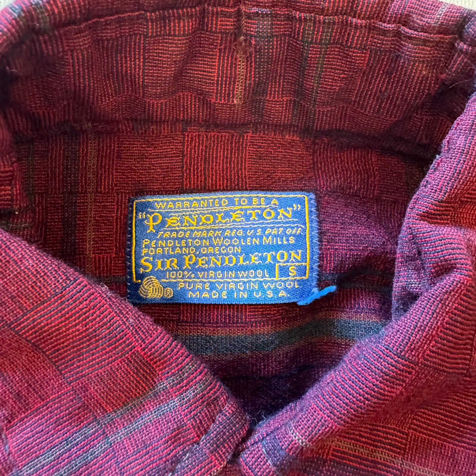 USA製PENDLETON短丈ウールシャツ USA製PENDLETON短丈ウールシャツ