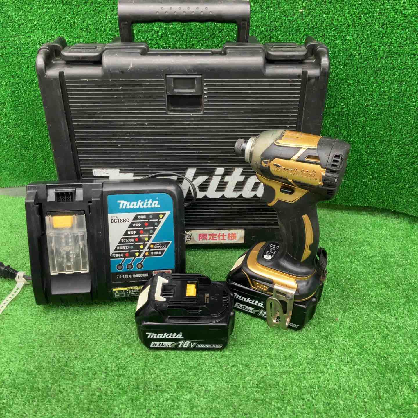 現状品 マキタ makita コードレスインパクトドライバー 18V ゴールド TD148DSP1 TD148DRTX 100周年 軸ブレあり 桶川店