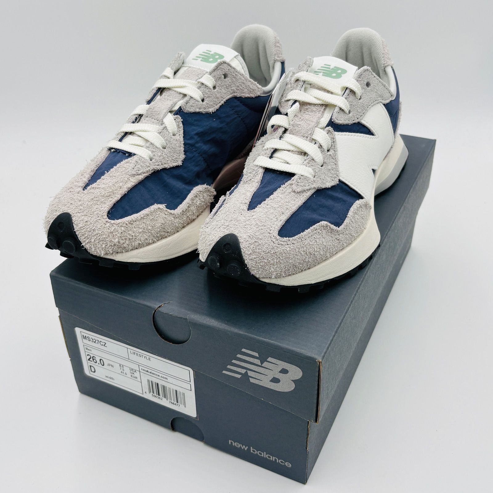 New Balance 327 MS327CZ ネイビー/グレー 26cm メンズスニーカー 新品 