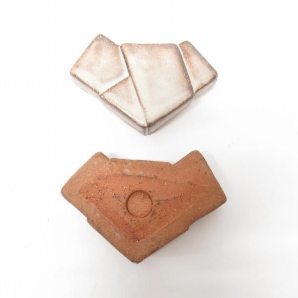 送料込【逢絢亭】茶道具 香合 萩焼 糸巻の形 12代 田原陶兵衛 共