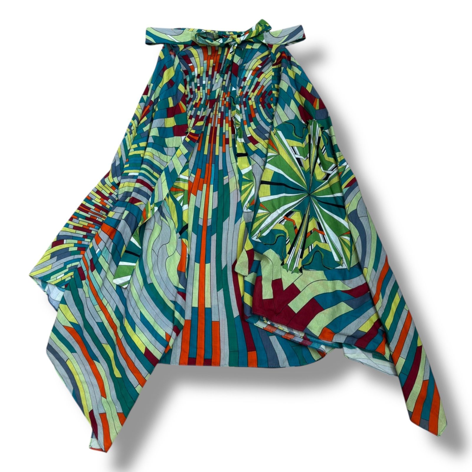 Jonathan Saunders アシンメトリーヘム プリントスカート 40