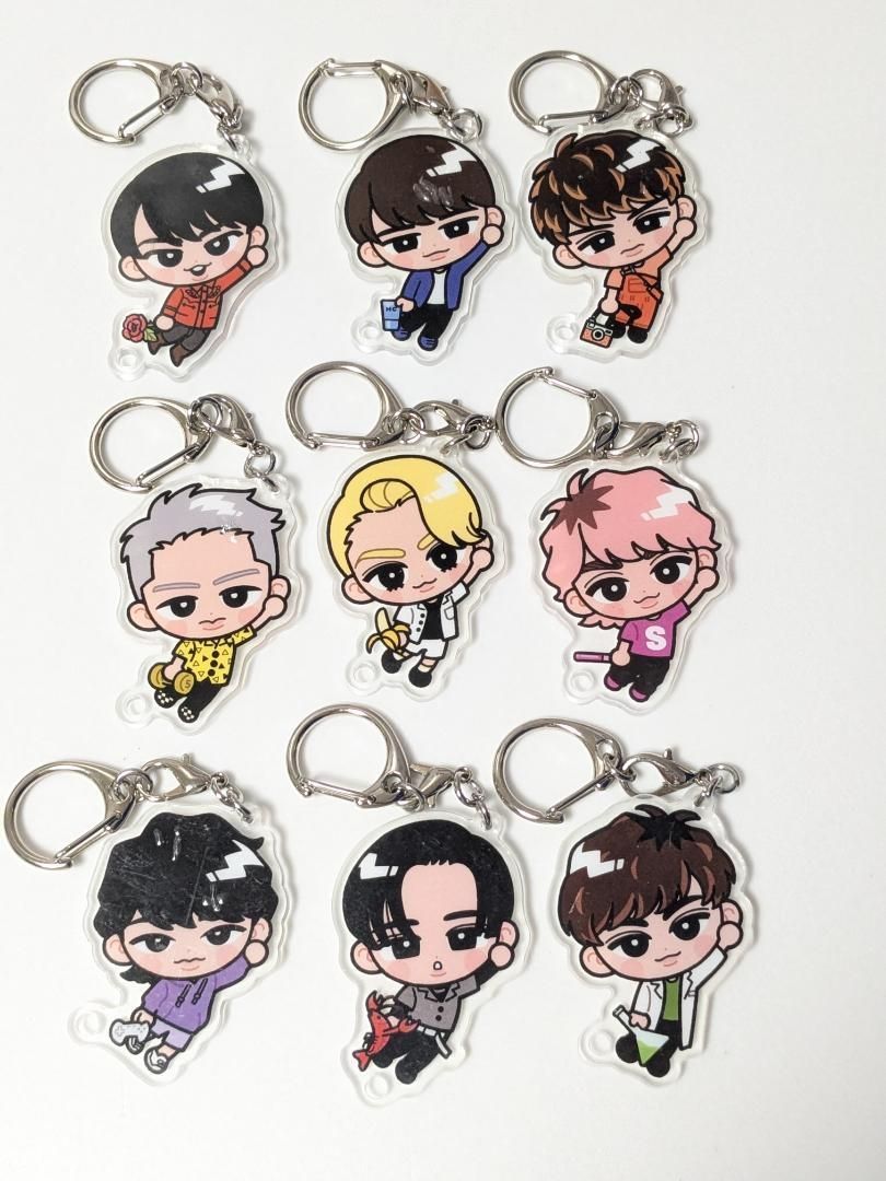 すのチルぶら下がりシリーズ アクリルキーホルダー SnowMan 9人セット