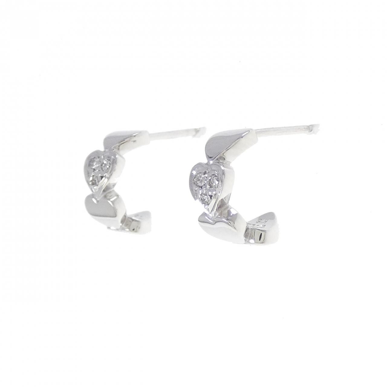 スタージュエリー ハート ダイヤモンド ピアス 0.04CT