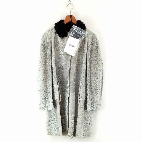 valentino 毛皮コート グレー ヴァレンティノ Valentino 毛皮 ミンクコート レディース