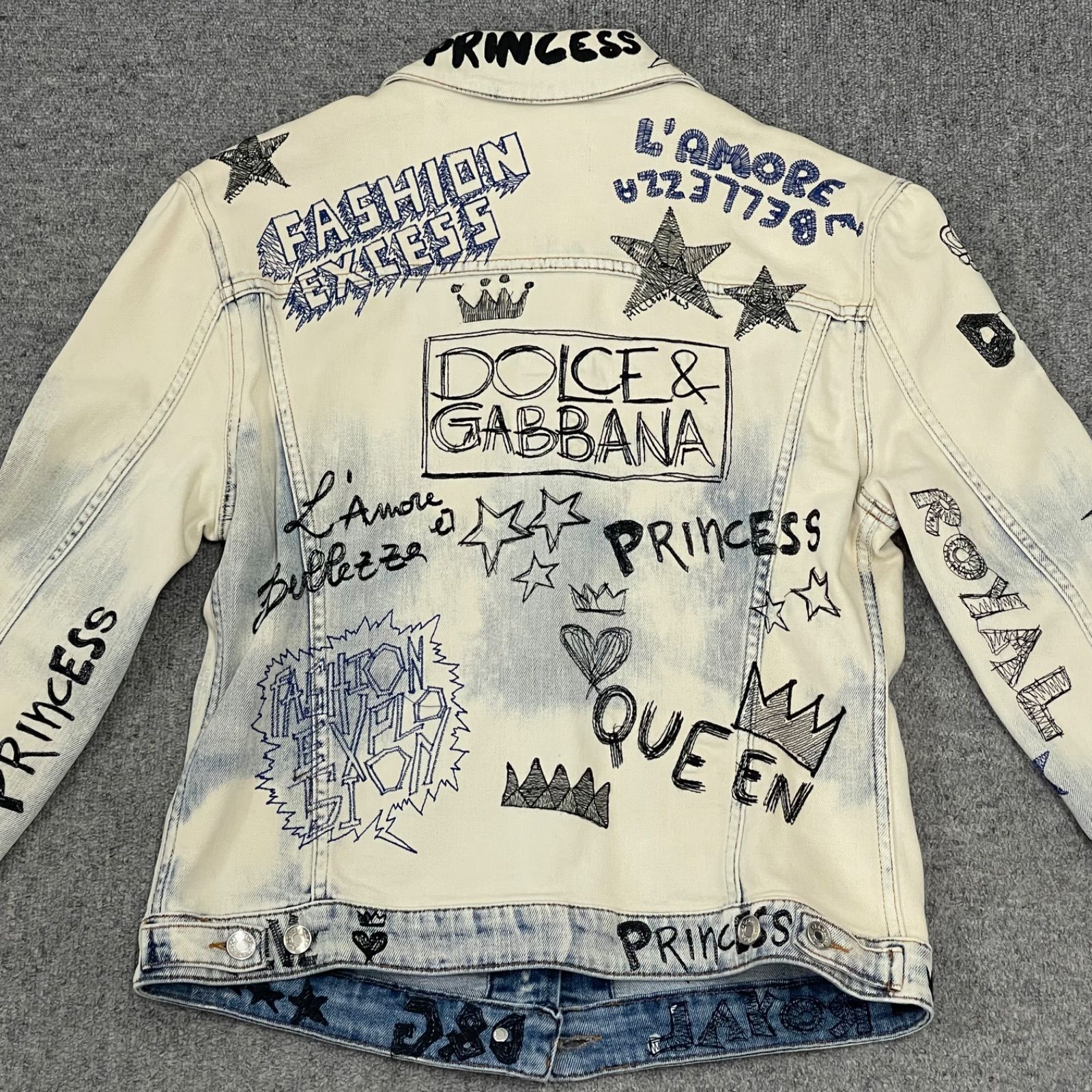 D&G ホワイト デニムジャケット DOLCE&GABBANA ドルチェアンドガッバーナ デニムジャケット ホワイト