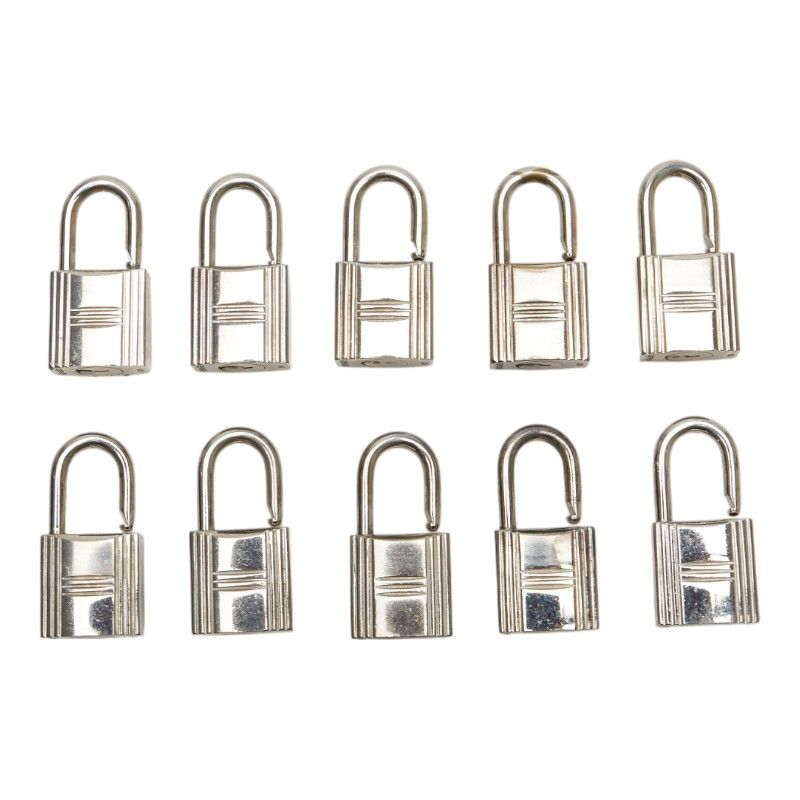 エルメス カデナ 南京錠 10個セット シルバー メタル レディース  