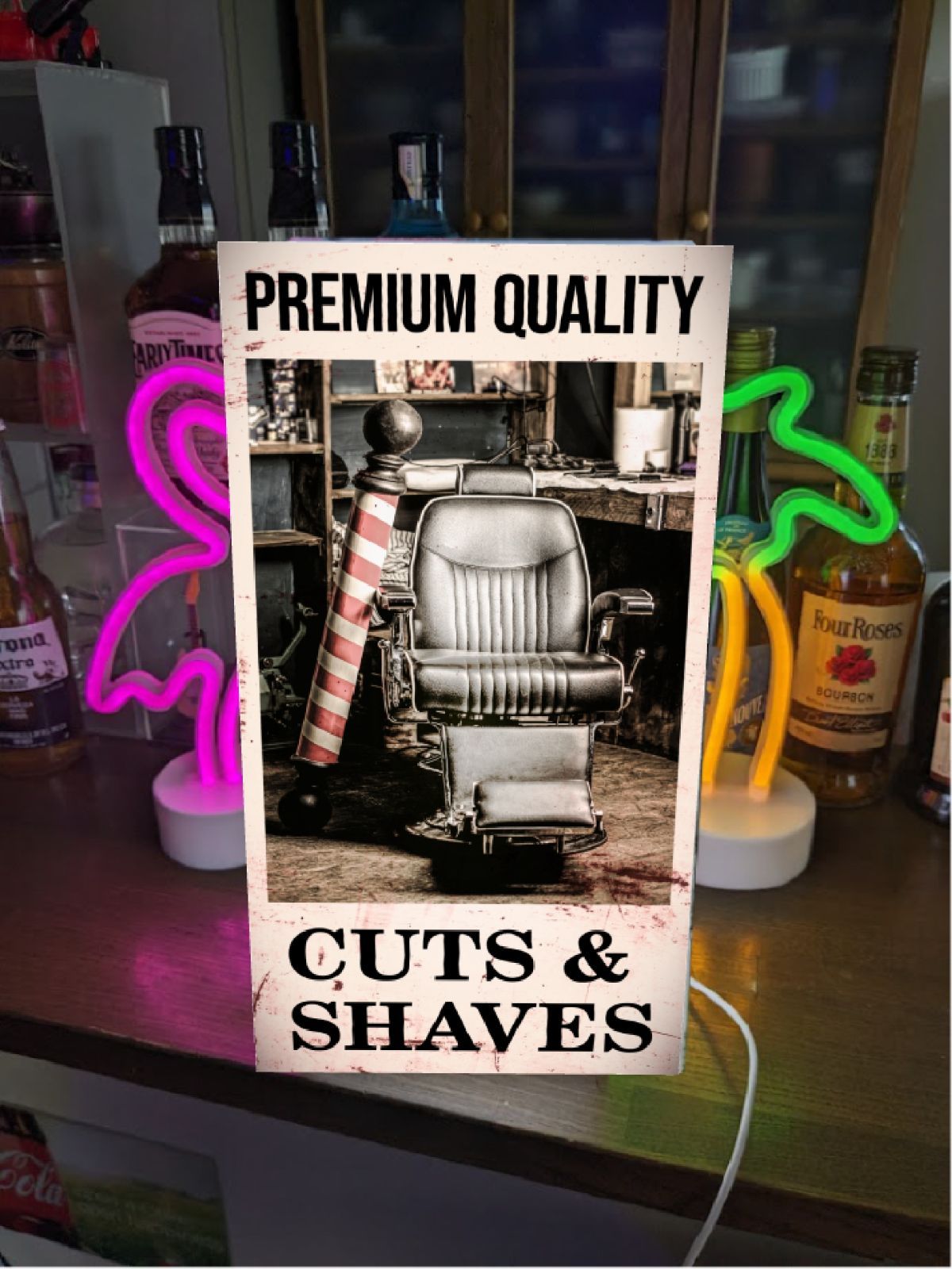 オーダー無料 バーバーショップ ヘアーサロン 理容 美容 床屋 散髪 店舗 照明 ランプ 看板 置物 雑貨 ライトBOX 電飾看板 電光看板