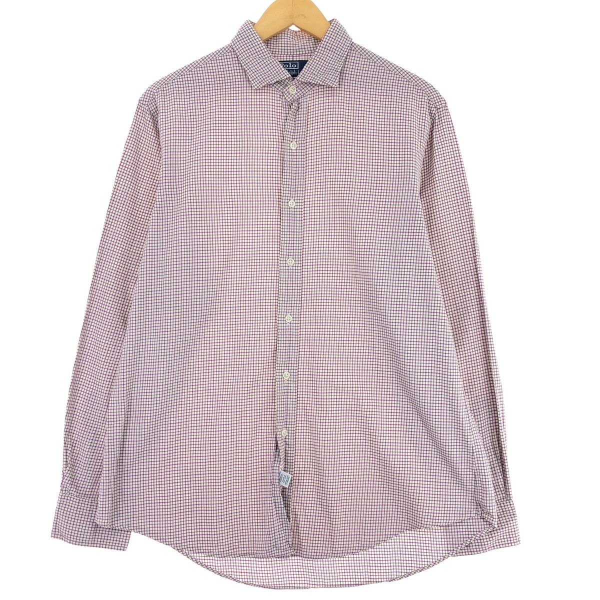 古着 ラルフローレン Ralph Lauren POLO by Ralph Lauren 長袖 コットンチェックシャツ メンズL/eaa426643