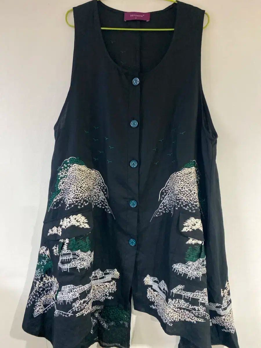 Defenon リネン 刺繡 ワンピース