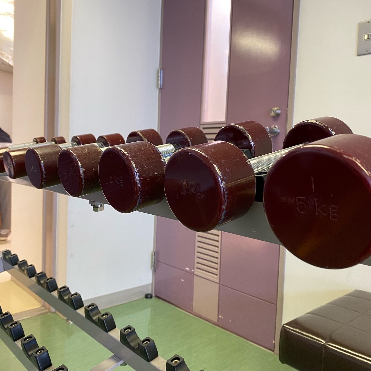 Xラック付中古 スポーツ ダンベルセット、ラック付き