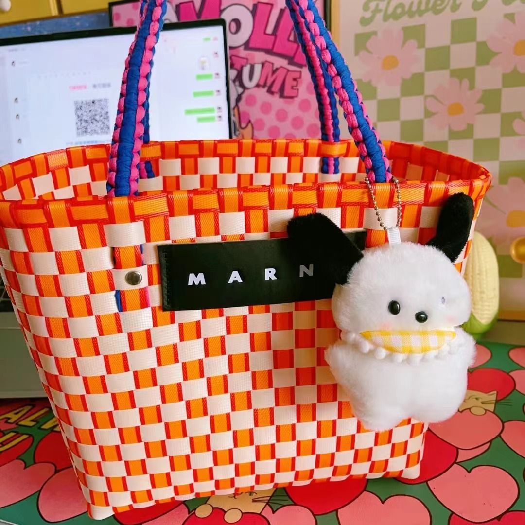 MARNI マルニ フラワーカフェ バッグ アニマルバスケット ピクニックバッグ かご ハンドバッグ トートバッグ 織バッグ - メルカリ