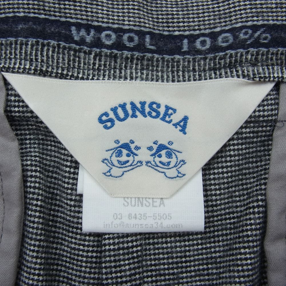 SUNSEA サンシー 19AW 19A40 N.M BRUSHED TEKETEKE PANTS ウール スラックス ブラック系 ホワイト系 3【中古】  - メルカリ