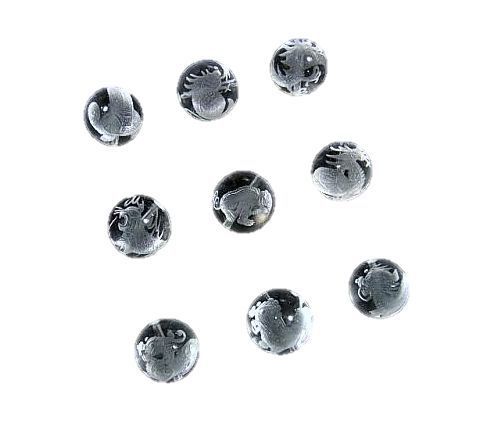 水晶16mm 素彫り 龍の九匹の子供 龍生九子【セット売り】天然石 パワーストーン