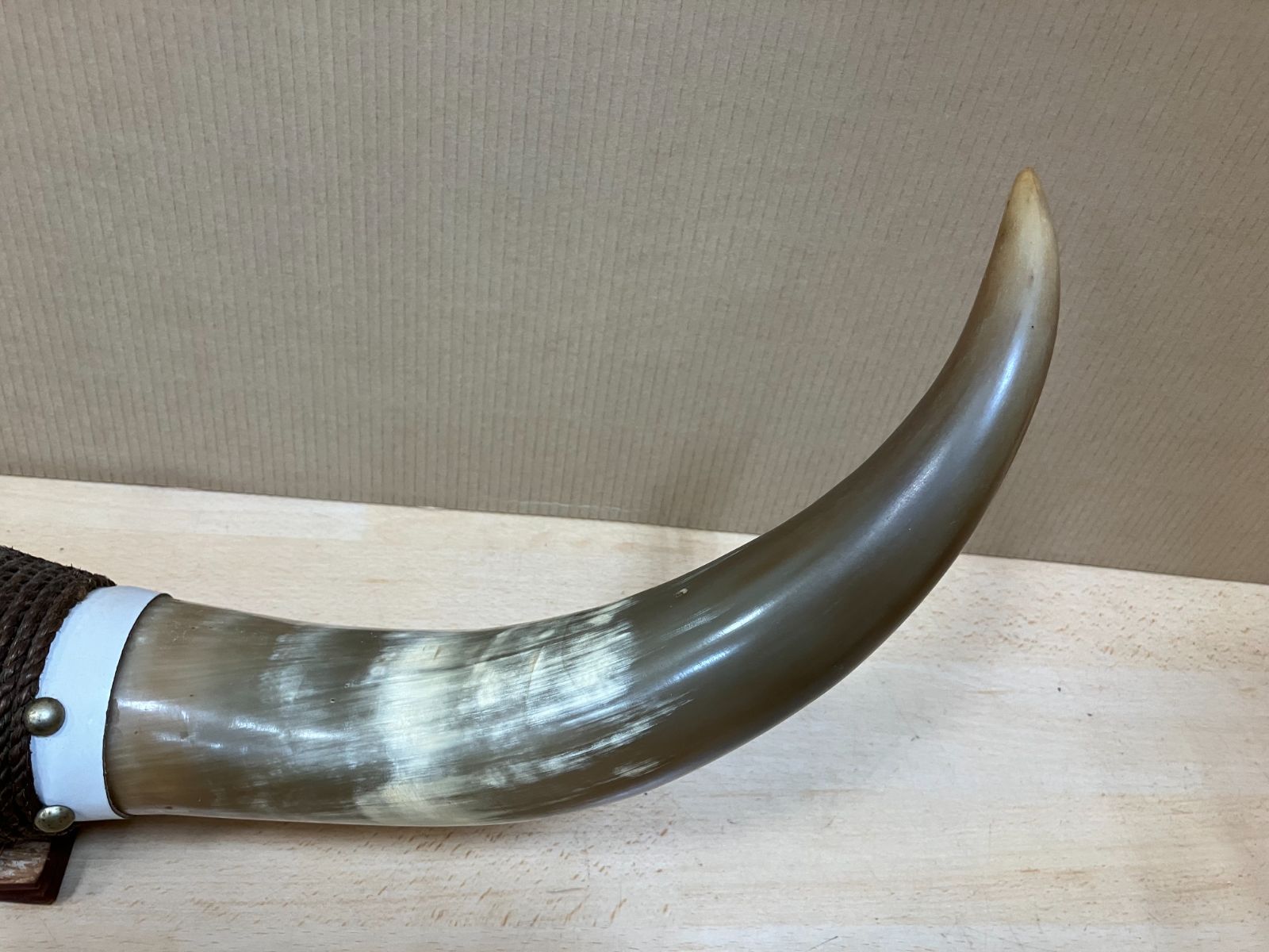 20079】水牛 角 ツノ オブジェ 約90cm 置物 インテリア コレクション