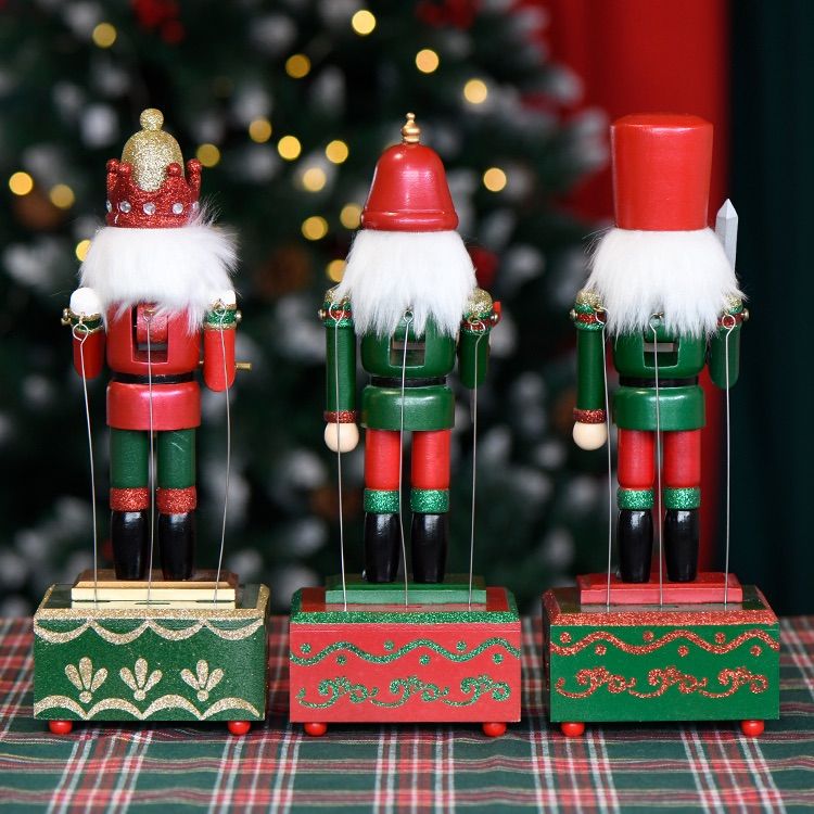 木製 くるみ割り人形 オルゴール　クリスマス Amazon.co.jp: TOYMYTOY くるみ割り人形オルゴール回転くるみ